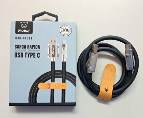 Cable de carga C reforzado punta de metal