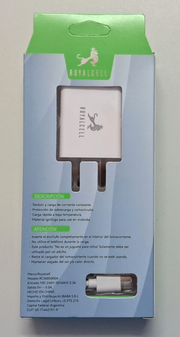 20250704_124459 Cargador RoyalCell 5A con cable tipo C