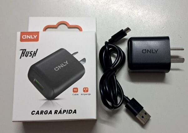 Cargador con cable USB tipo C RUSH